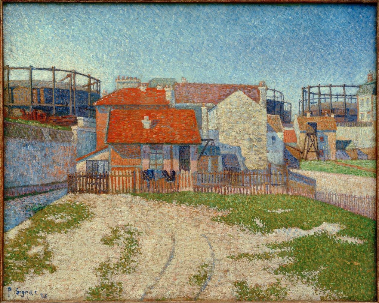 Gasometrar, Clichy av Paul Signac