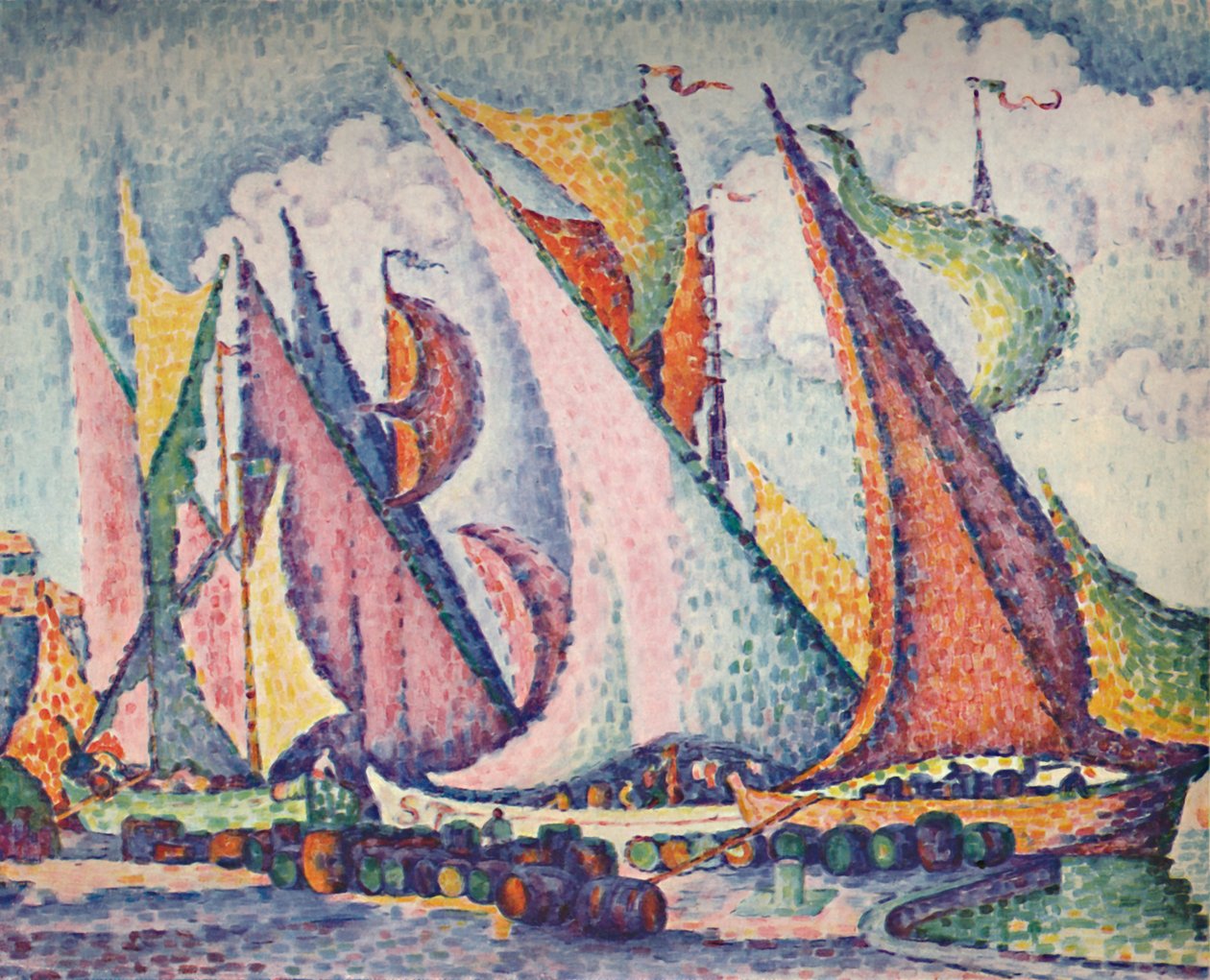 Medelhavssegelbåtar, 1923 av Paul Signac