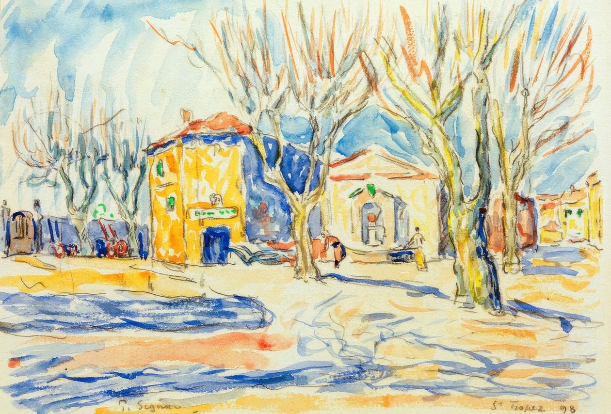 Saint-Tropez landskap av Paul Signac