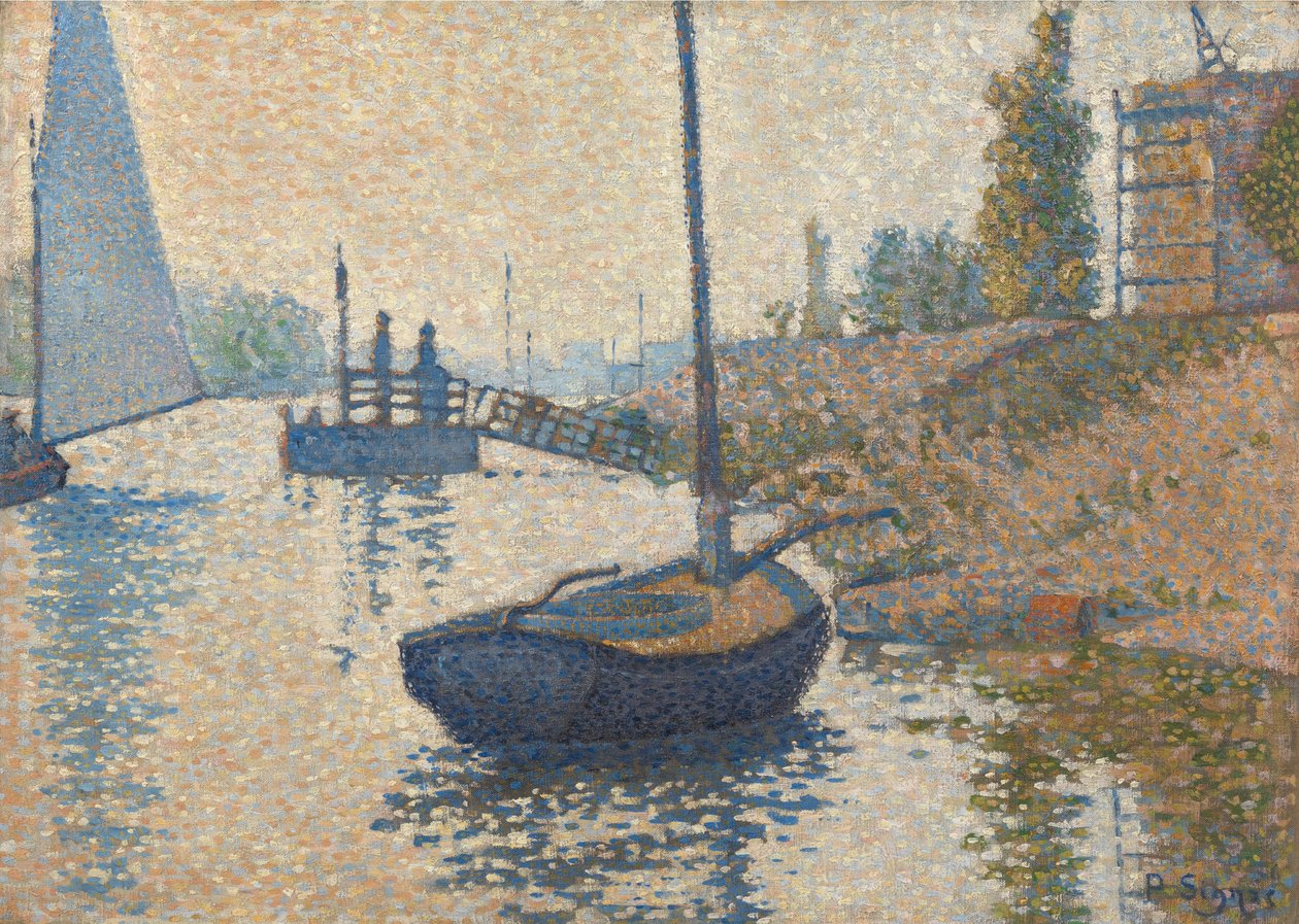 Ponton of Félicité i Asnières av Paul Signac