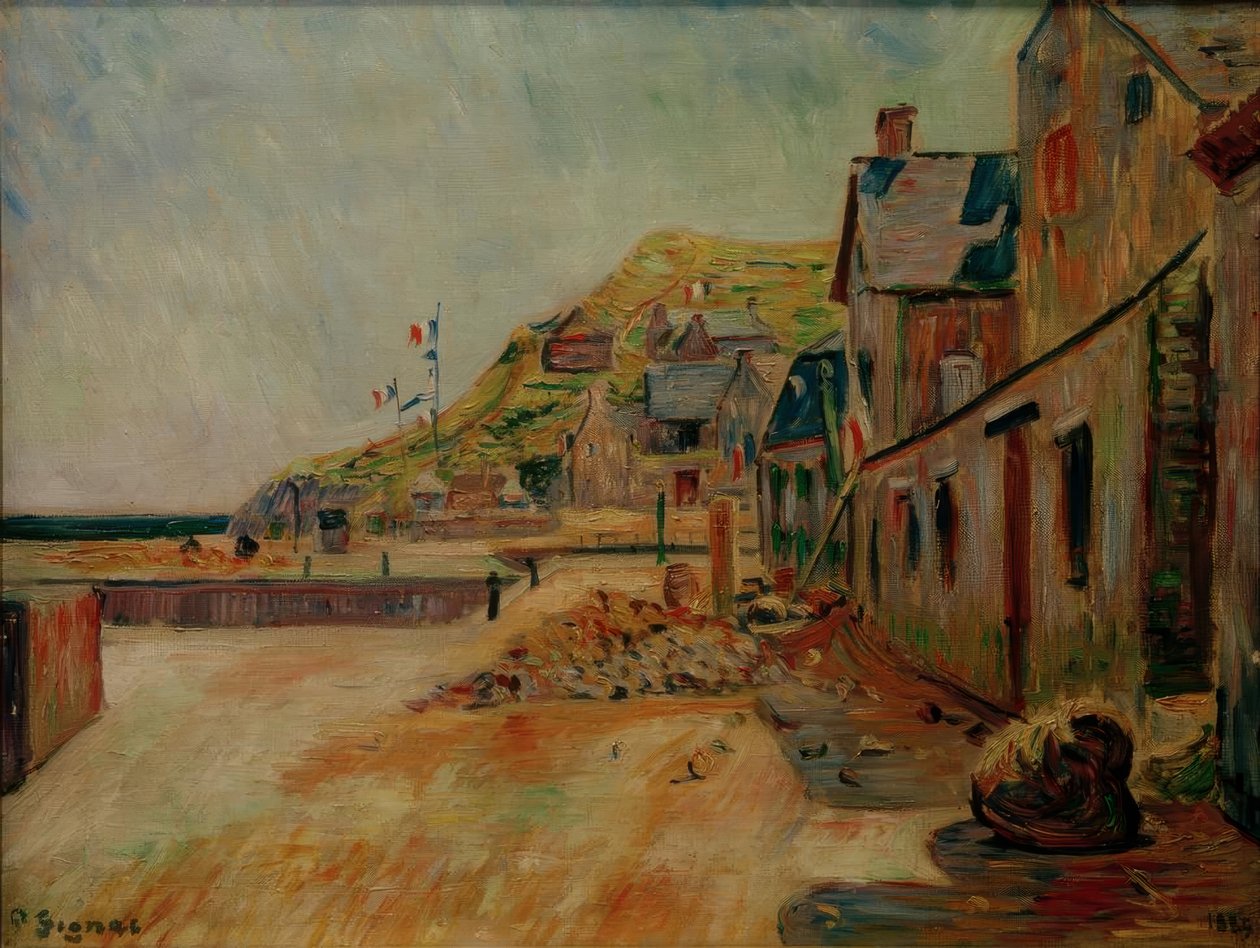 Porten-Bessin. Den 14 juli av Paul Signac