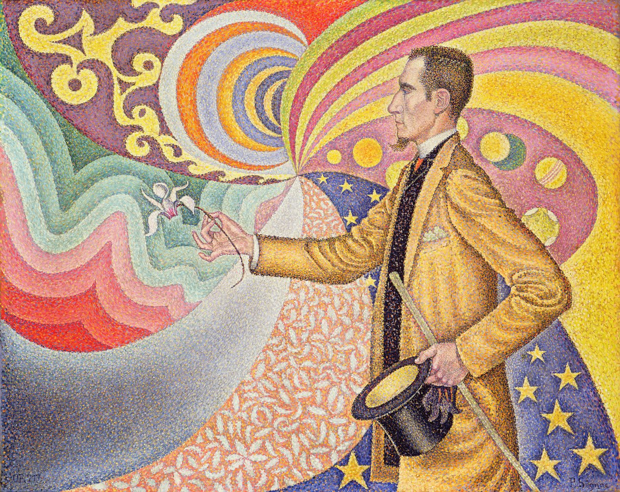 Porträtt av M. Félix Fénéon, 1890 av Paul Signac