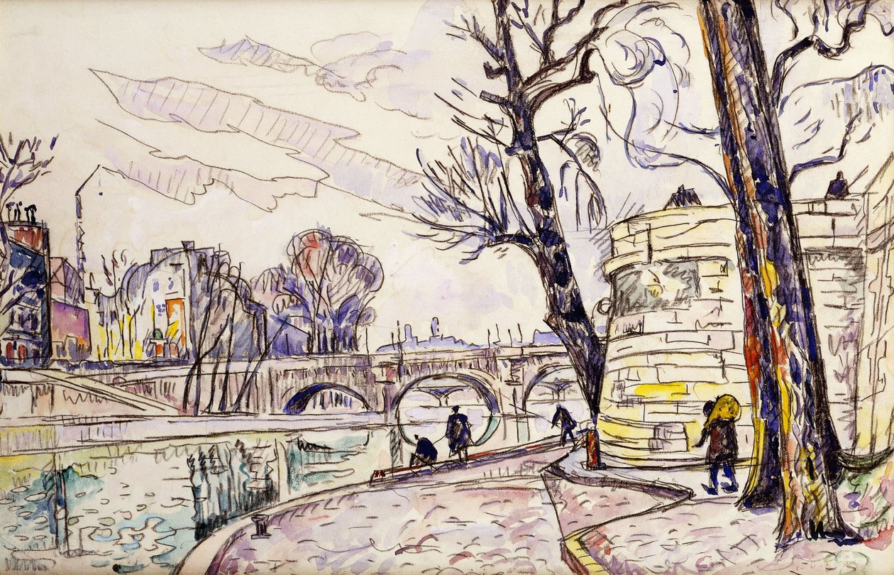Kajen vid Seine, av Paul Signac