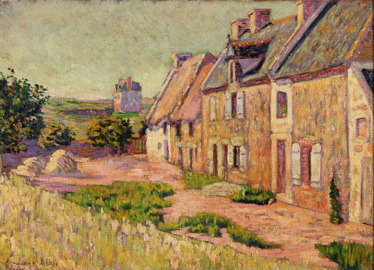 Saint-Briac, innergård i staden Hue, 1885 av Paul Signac