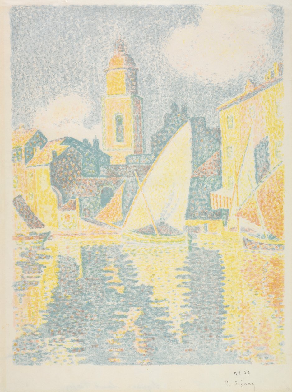 Saint-Tropez: Hamnen, 1897-1898. av Paul Signac