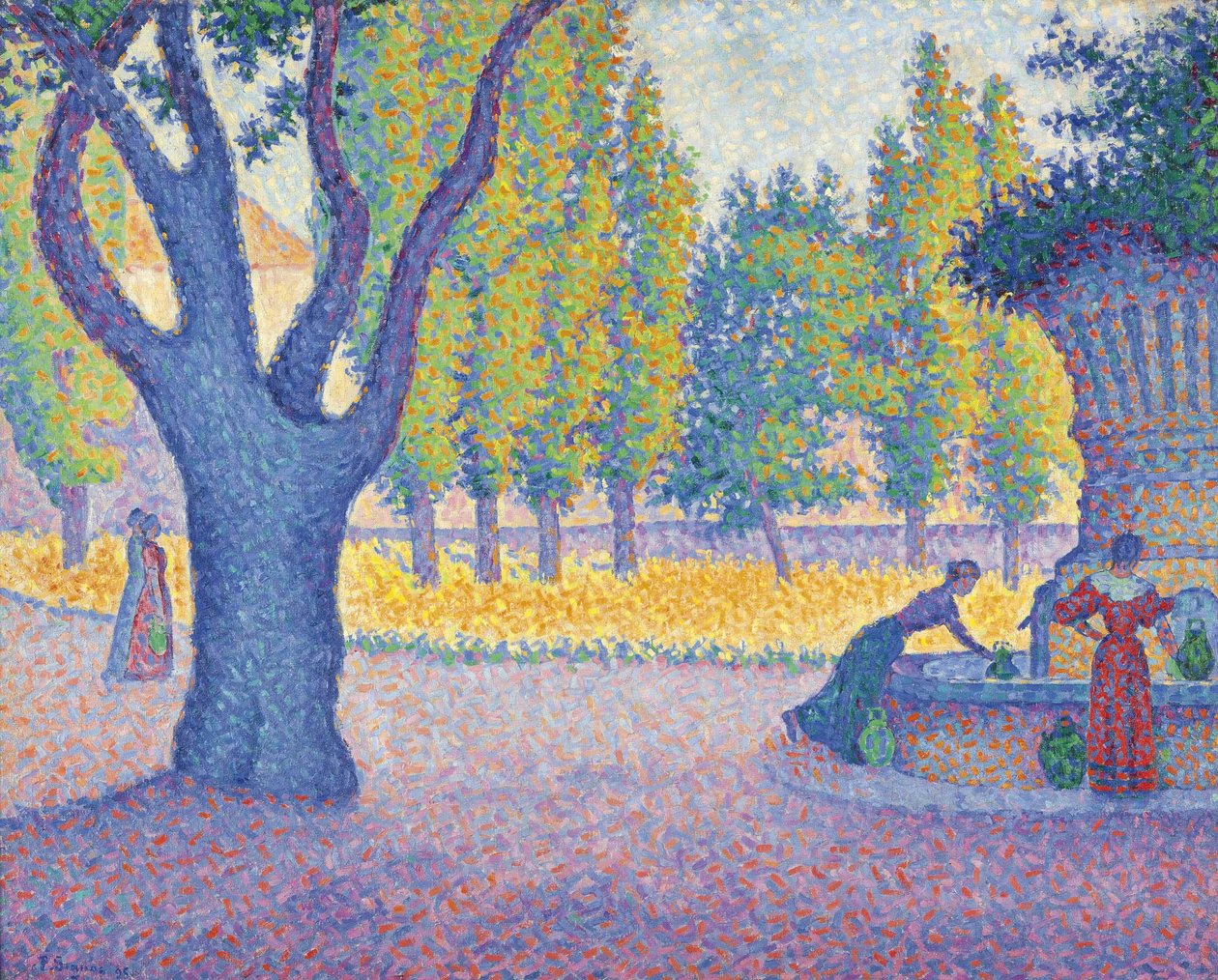 Saint-Tropez, lössfontänen, 1895. av Paul Signac