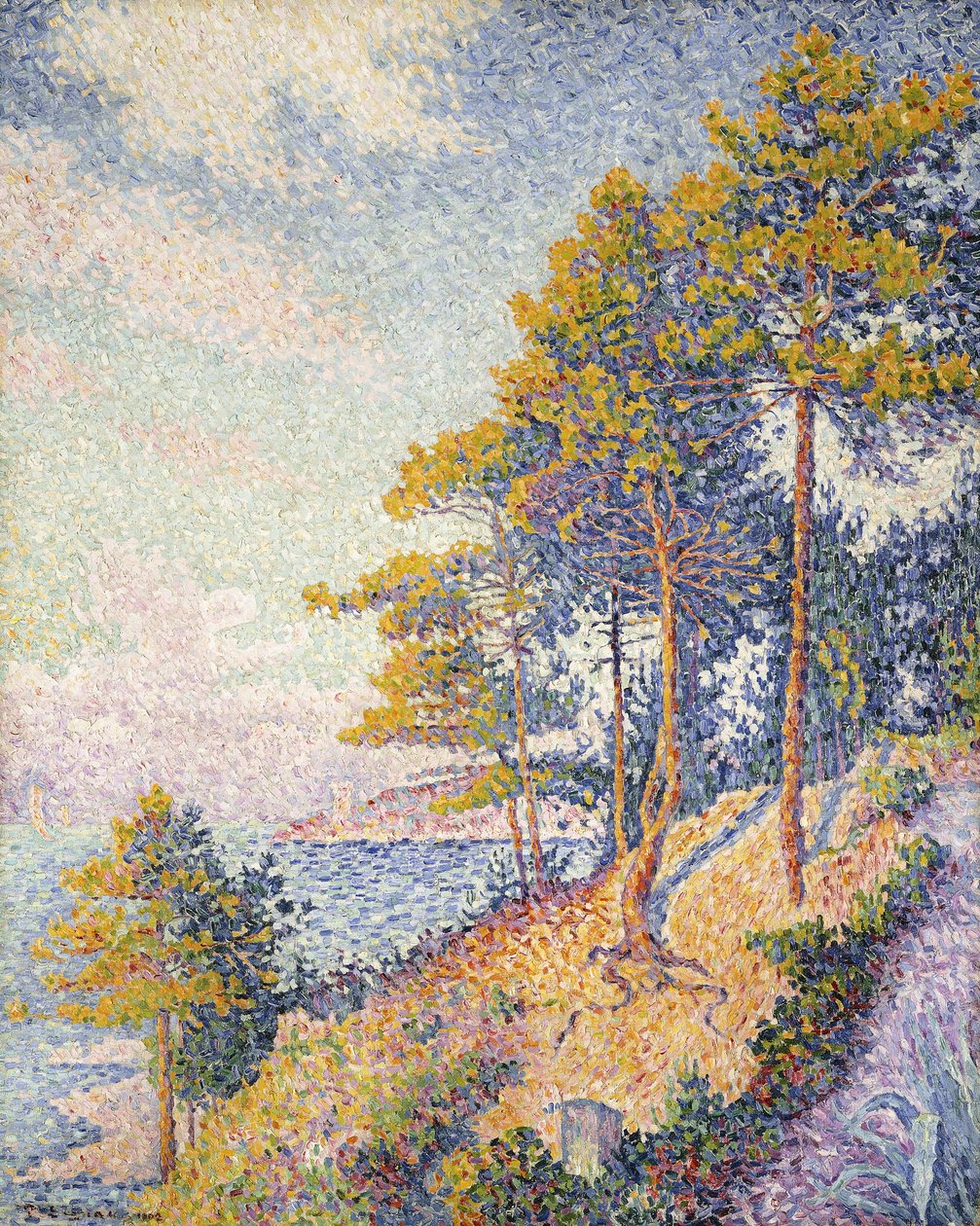 Saint Tropez, Kuststigen, 1902 av Paul Signac