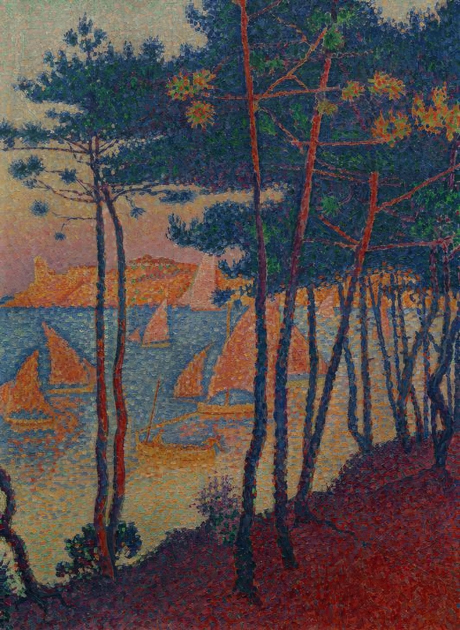 Segel och tallar av Paul Signac