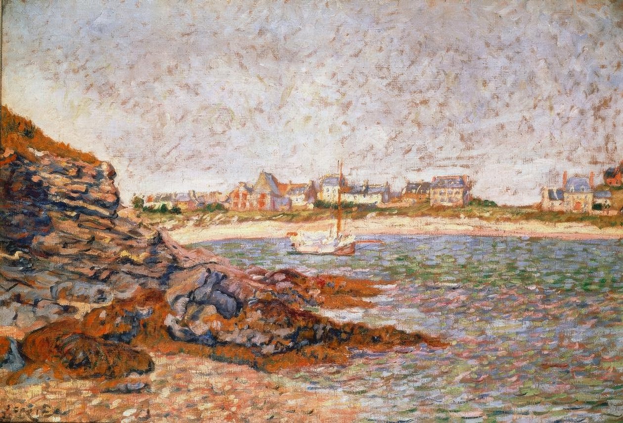 St. Briac, utsikt över hamnen av Paul Signac