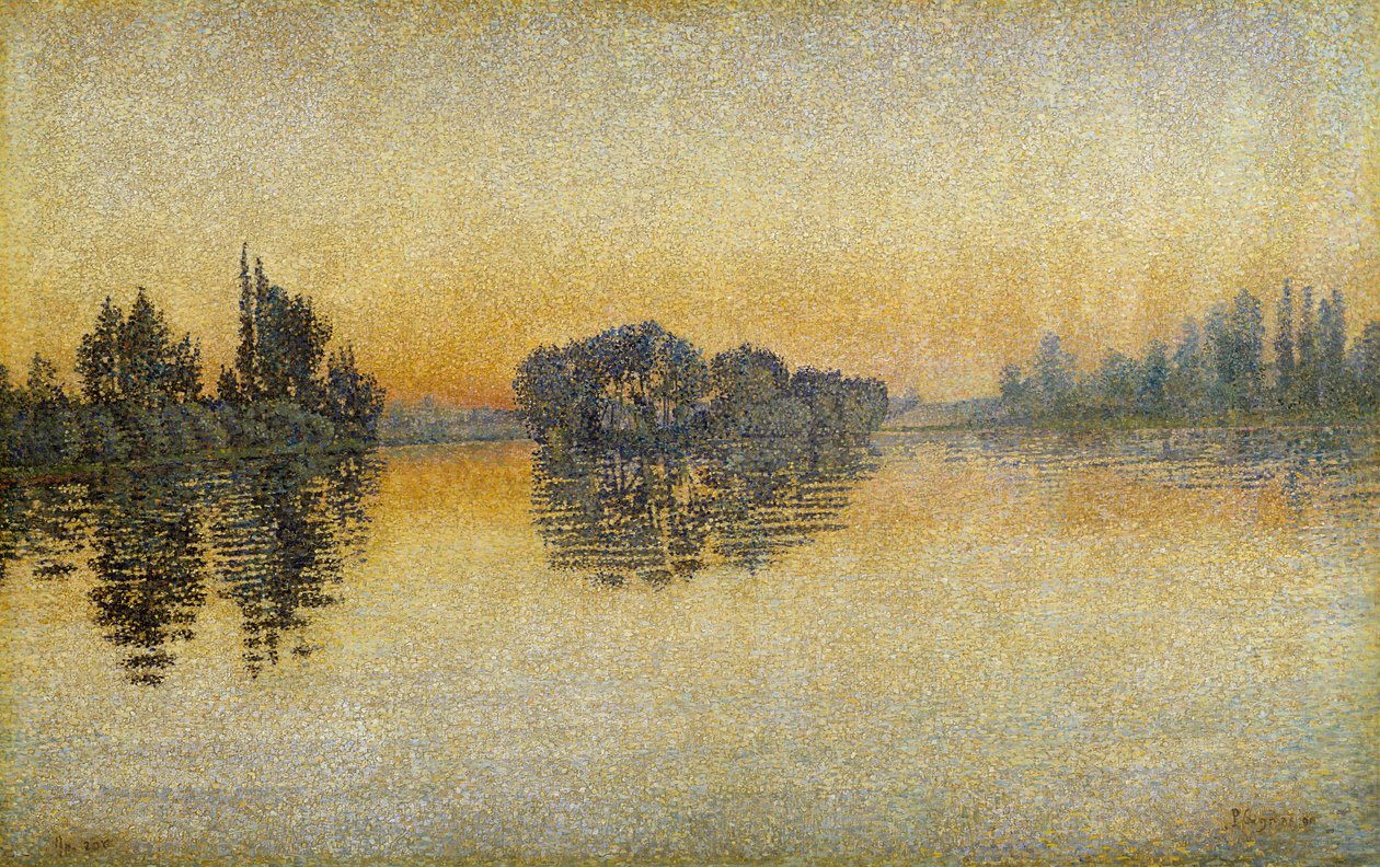 Solnedgång, Herblay av Paul Signac