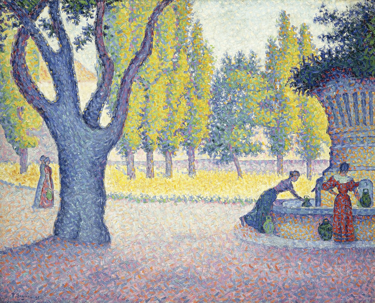 Fountain des Lices i St, 1895 av Paul Signac