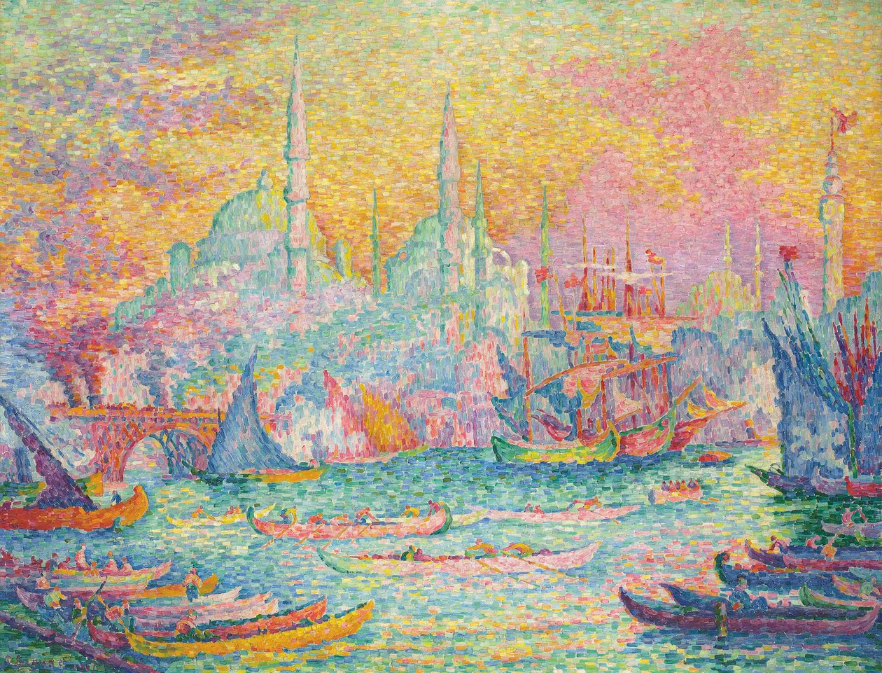Det gyllene hornet, Konstantinopel, 1907. av Paul Signac