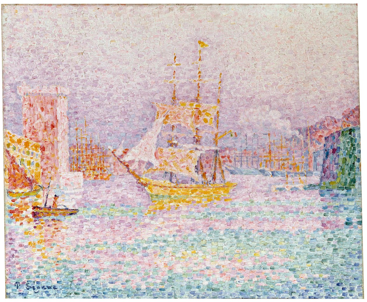 Hamnen i Marseille, 1907. av Paul Signac