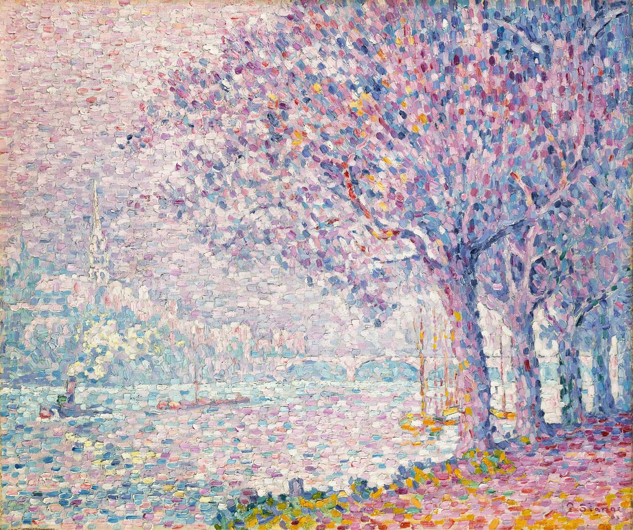 Seinen vid St. Cloud, 1903 av Paul Signac