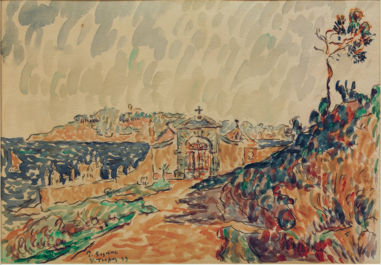 Utsikt över bukten i Saint-Tropez av Paul Signac