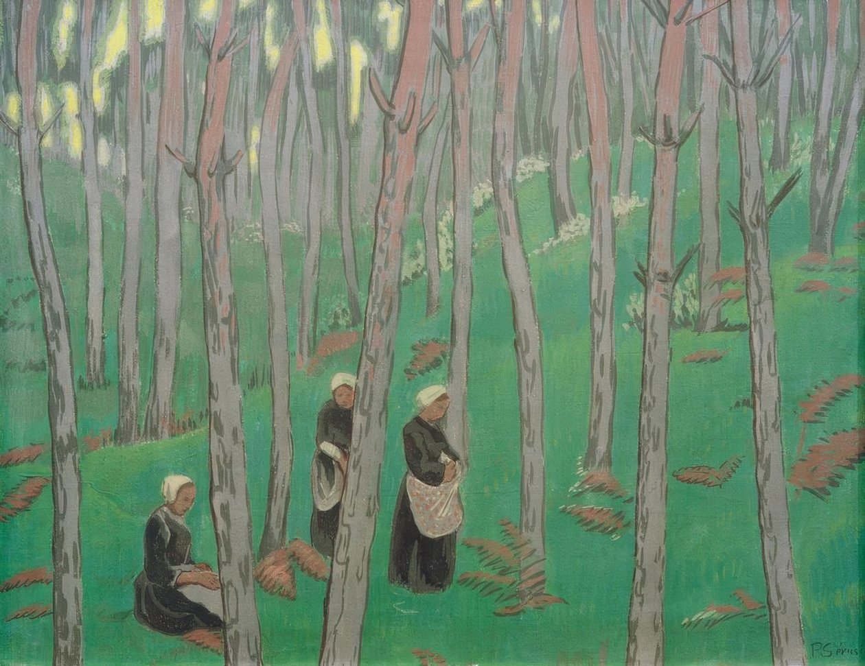 Svampsamlare i skogen av Paul Sérusier