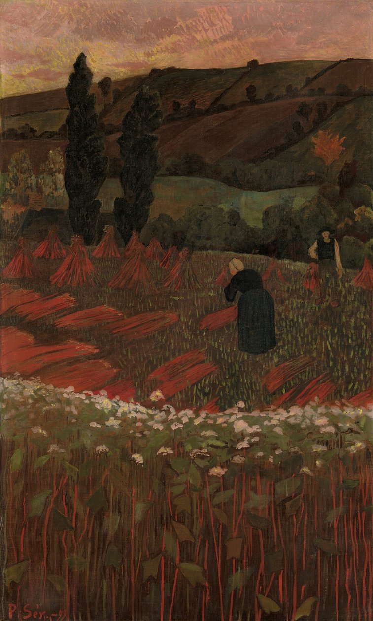 Skörden av bovete, 1899. av Paul Sérusier