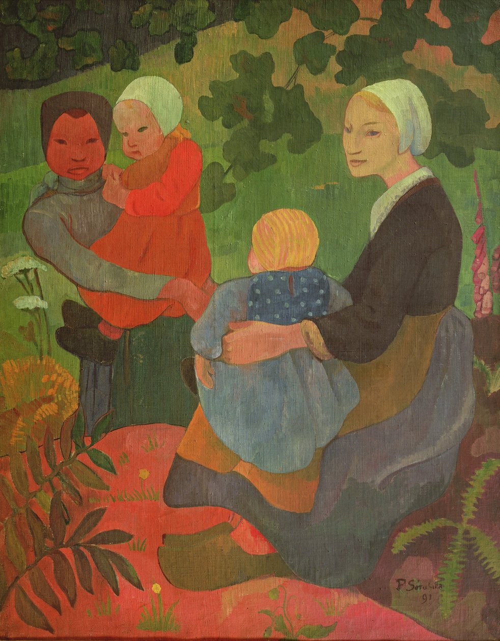 De unga mödrarna, 1891 av Paul Sérusier