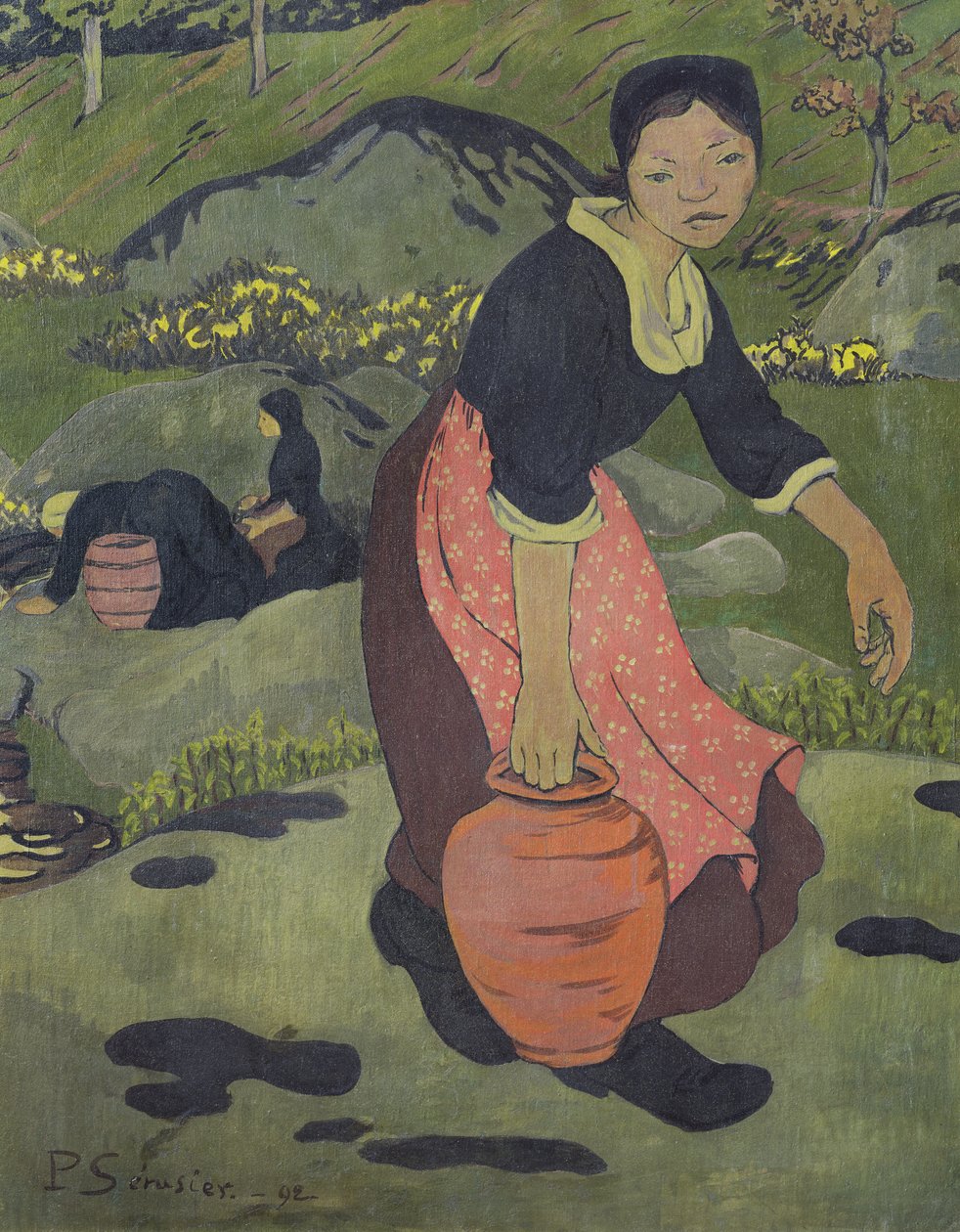 Ung breton flicka med en kanna, 1892 av Paul Sérusier