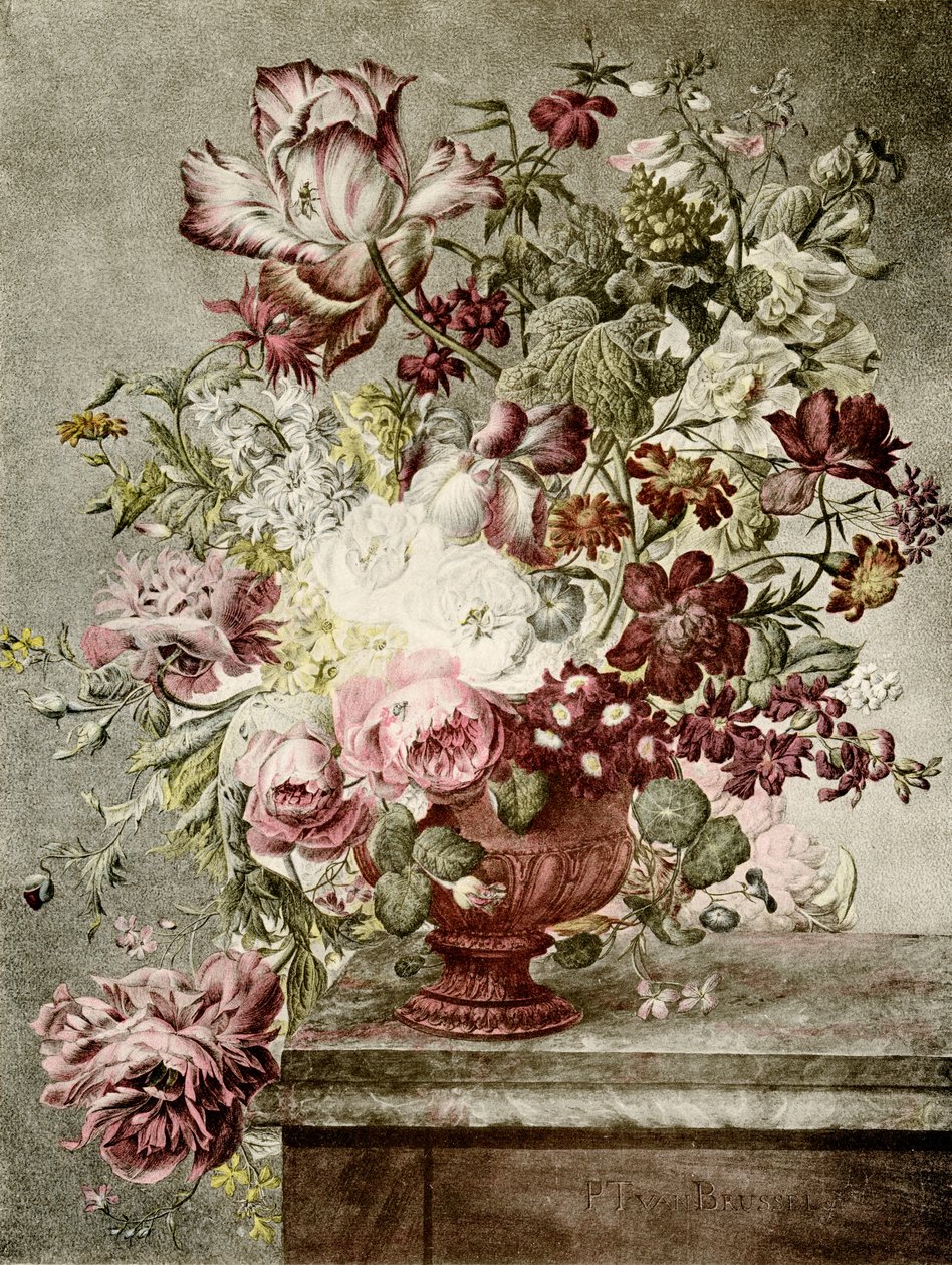 Blommamålning av Paul Theodor van Brussel