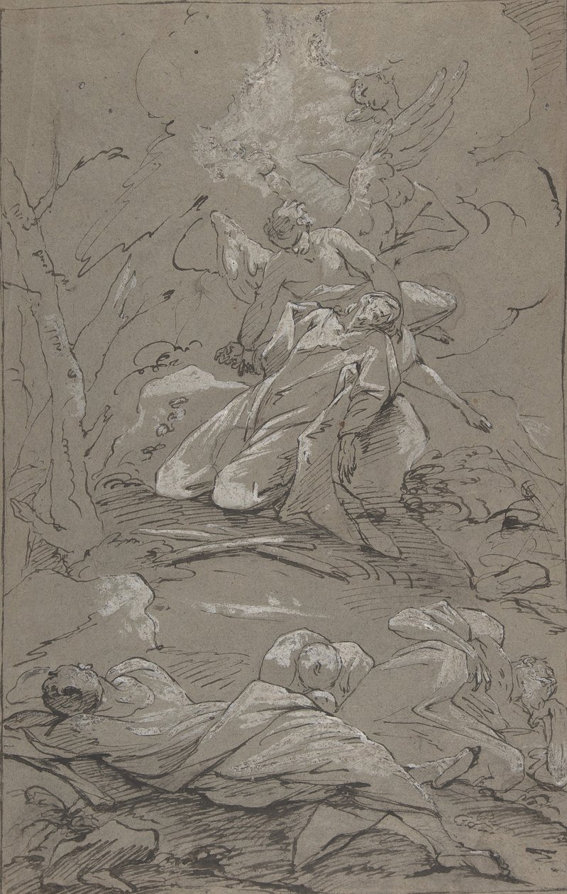 Kristus i Getsemane trädgård, 1712-62. av Paul Troger