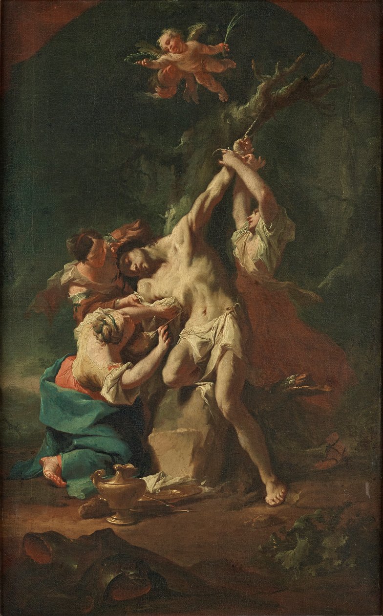 Sankt Sebastian och kvinnorna av Paul Troger