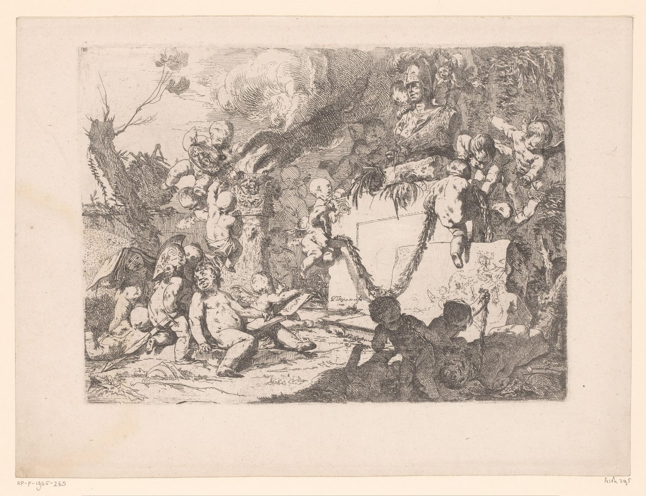 Putti vid en helgedom i Minerva av Paul Troger