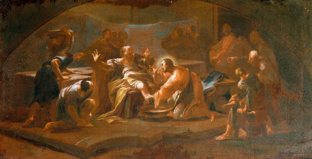 Fottvätt av Paul Troger (1698-1762) av Paul Troger