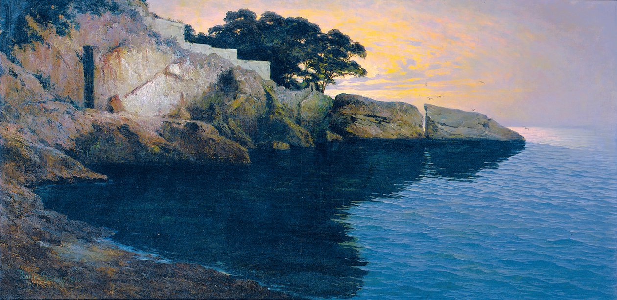 Kusten utanför Dubrovnik av Paul von Spaun