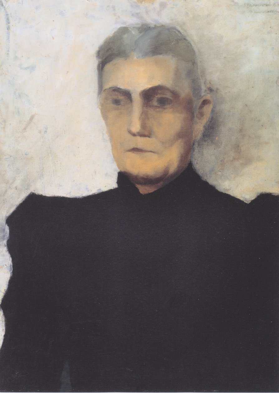 Halvlångt porträtt av en gammal kvinna av Paula Modersohn Becker