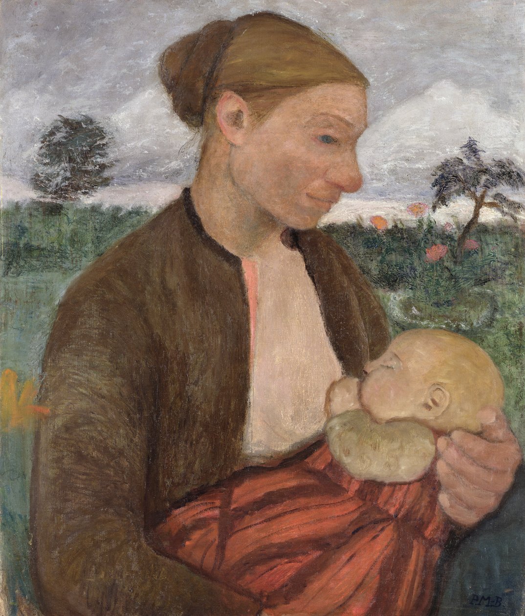 Mor och barn av Paula Modersohn Becker