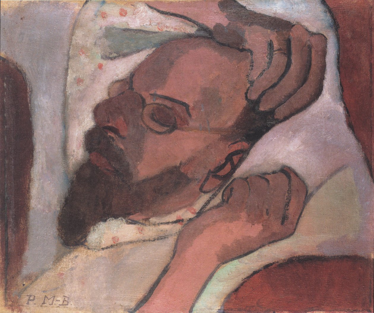 Otto Modersohn, sover av Paula Modersohn Becker