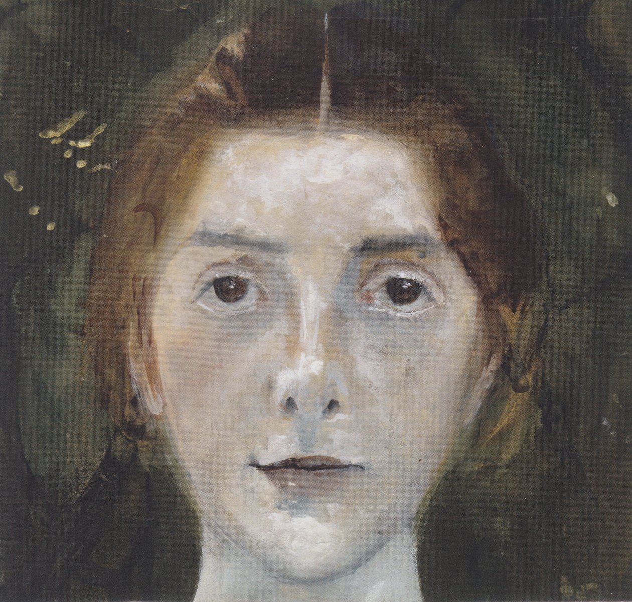 Självporträtt, frontalt av Paula Modersohn Becker