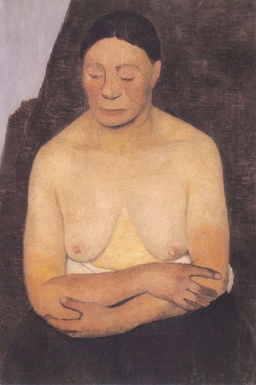 Kvinnlig halvnaken av Paula Modersohn Becker