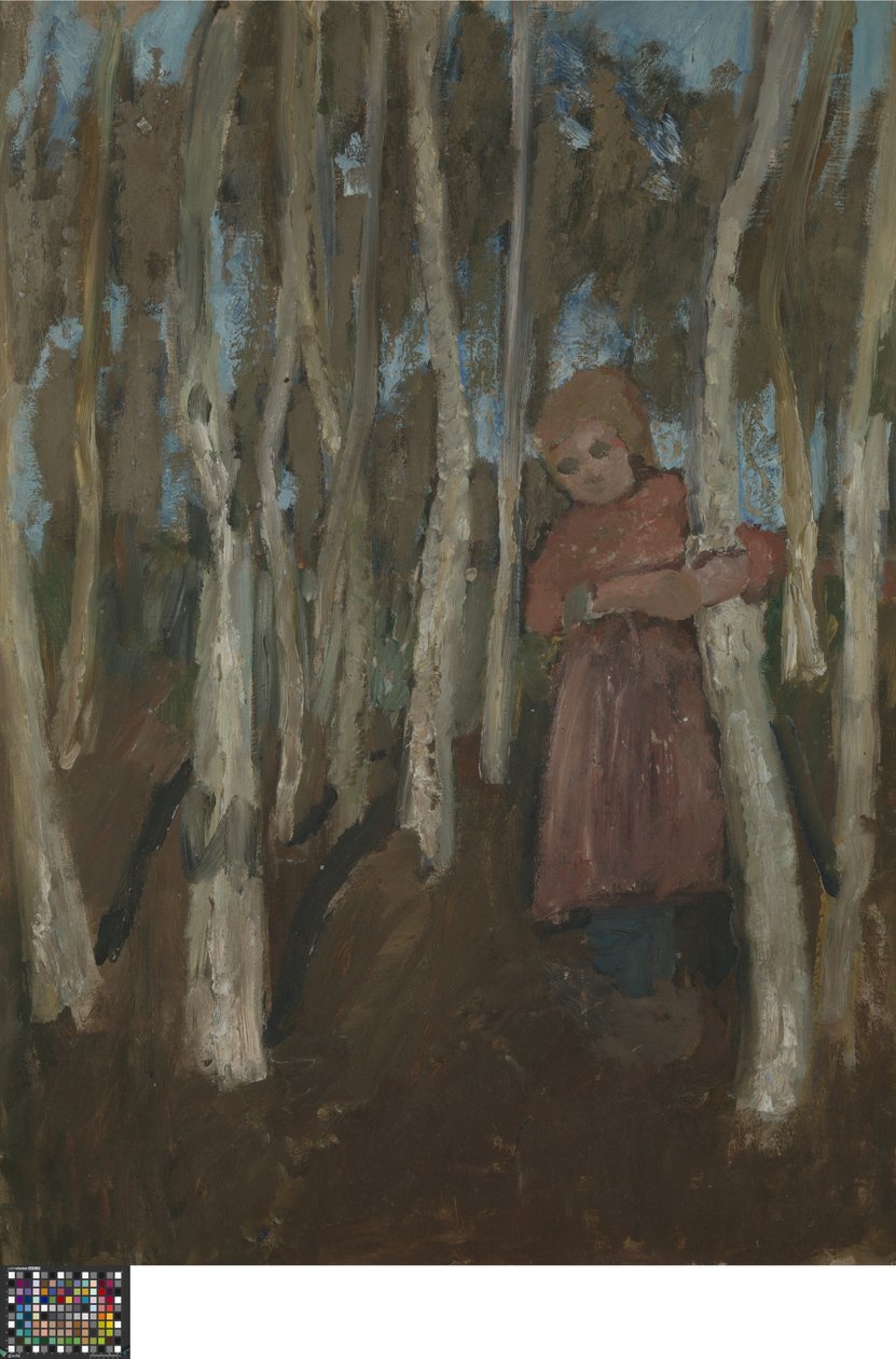 Flicka i en björkskog av Paula Modersohn Becker