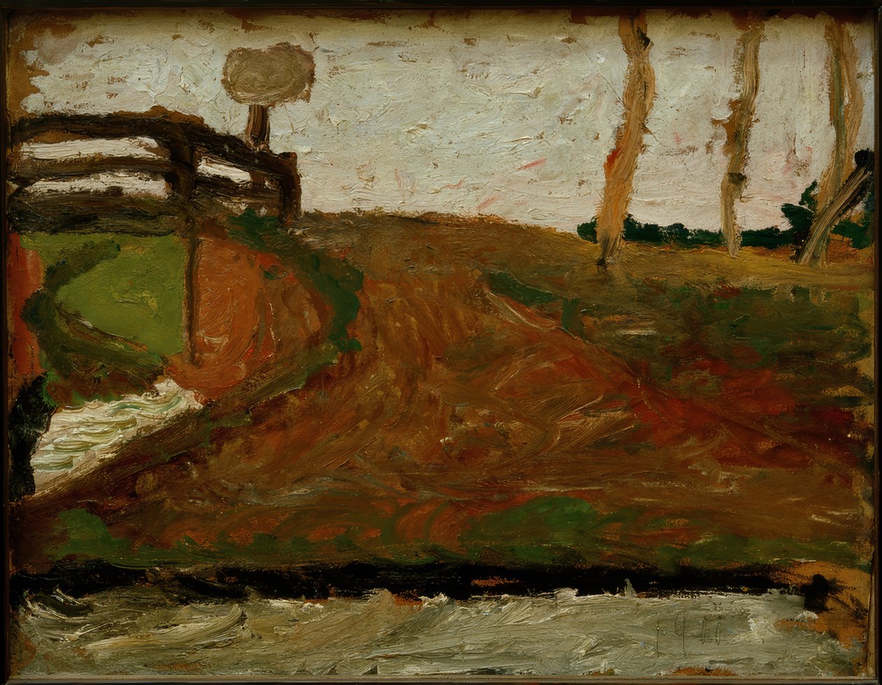 Moorlandskap med en bro av Paula Modersohn Becker