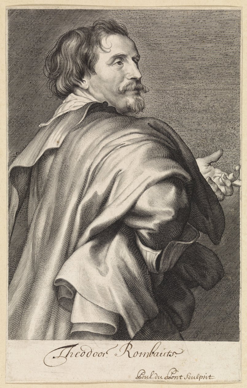 Porträtt av Theodoor Rombouts av Paulus Pontius
