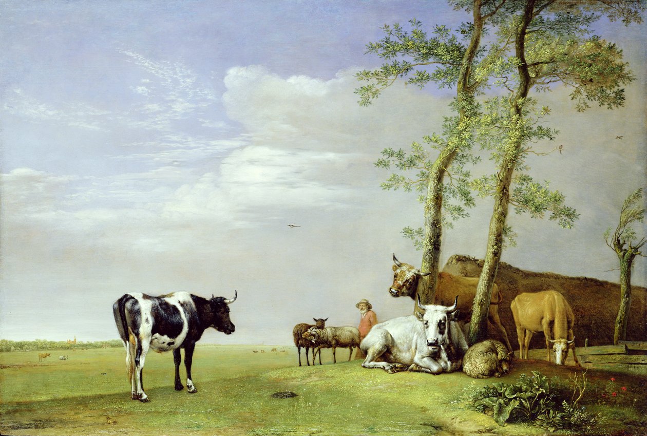 A Fellow Countryman with his Herd, 1648  av Paulus Potter