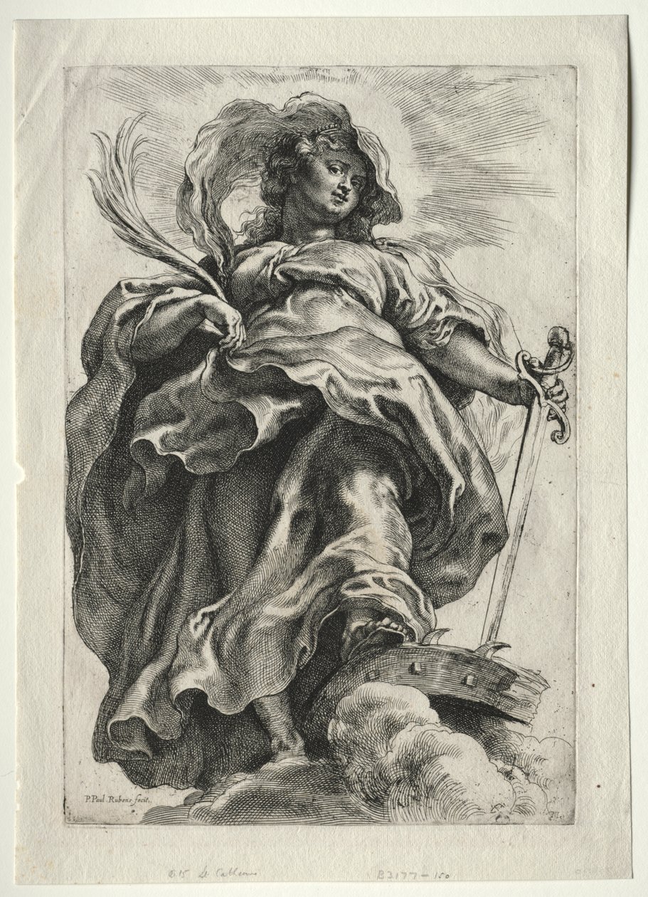 St. Catherine i molnen av Paulus Moreelse