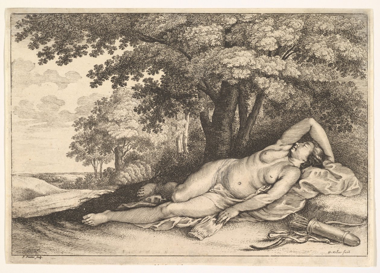 Sovande jägare, 1625-77. av Paulus Potter