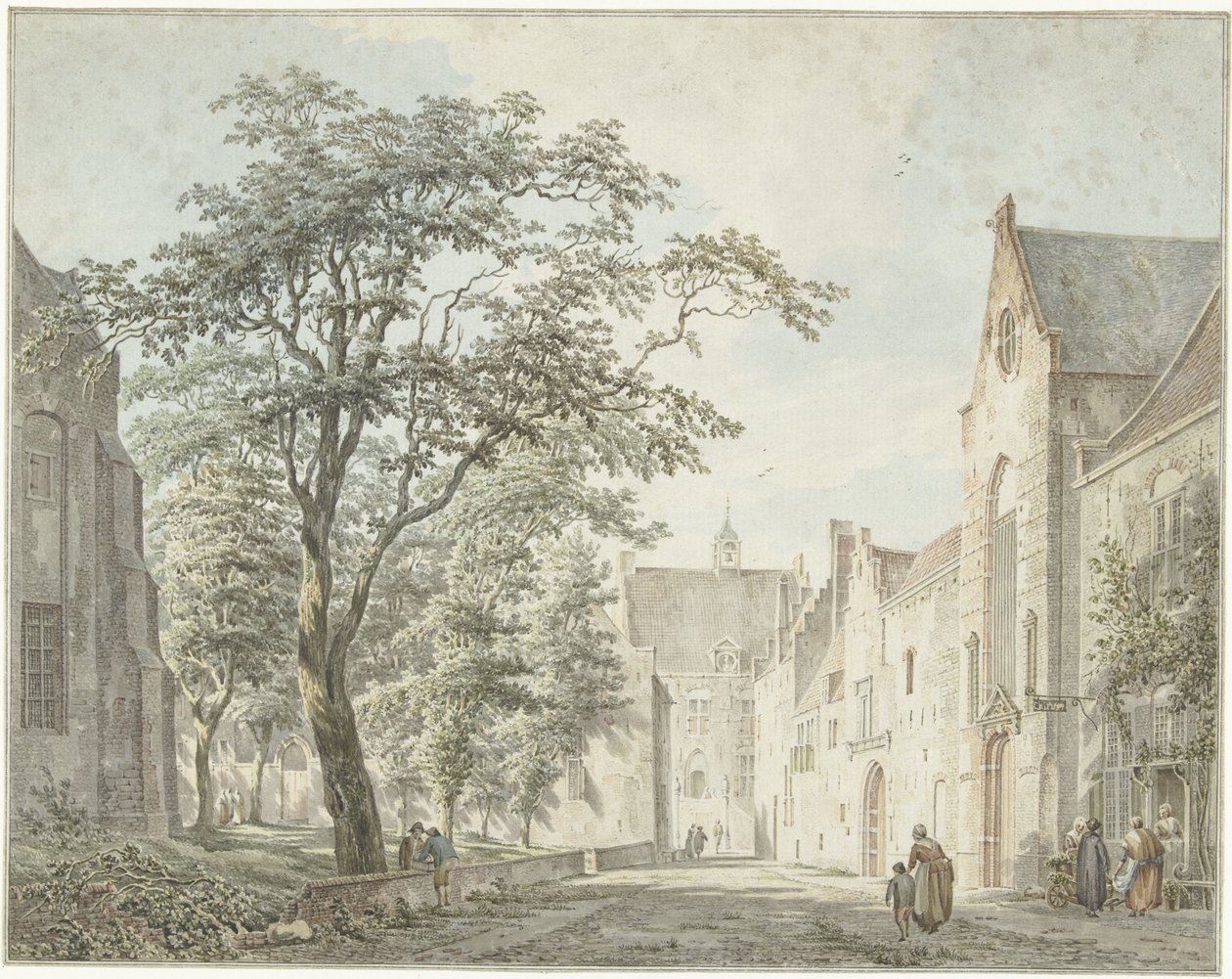 Utsikt över staden Montfoort av Paulus van Liender