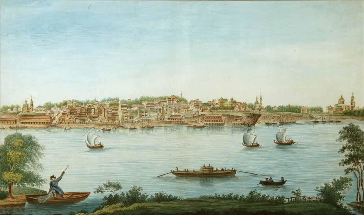 Utsikt över Perm, 1832 av Pavel Emelyanovich Razmakhnin