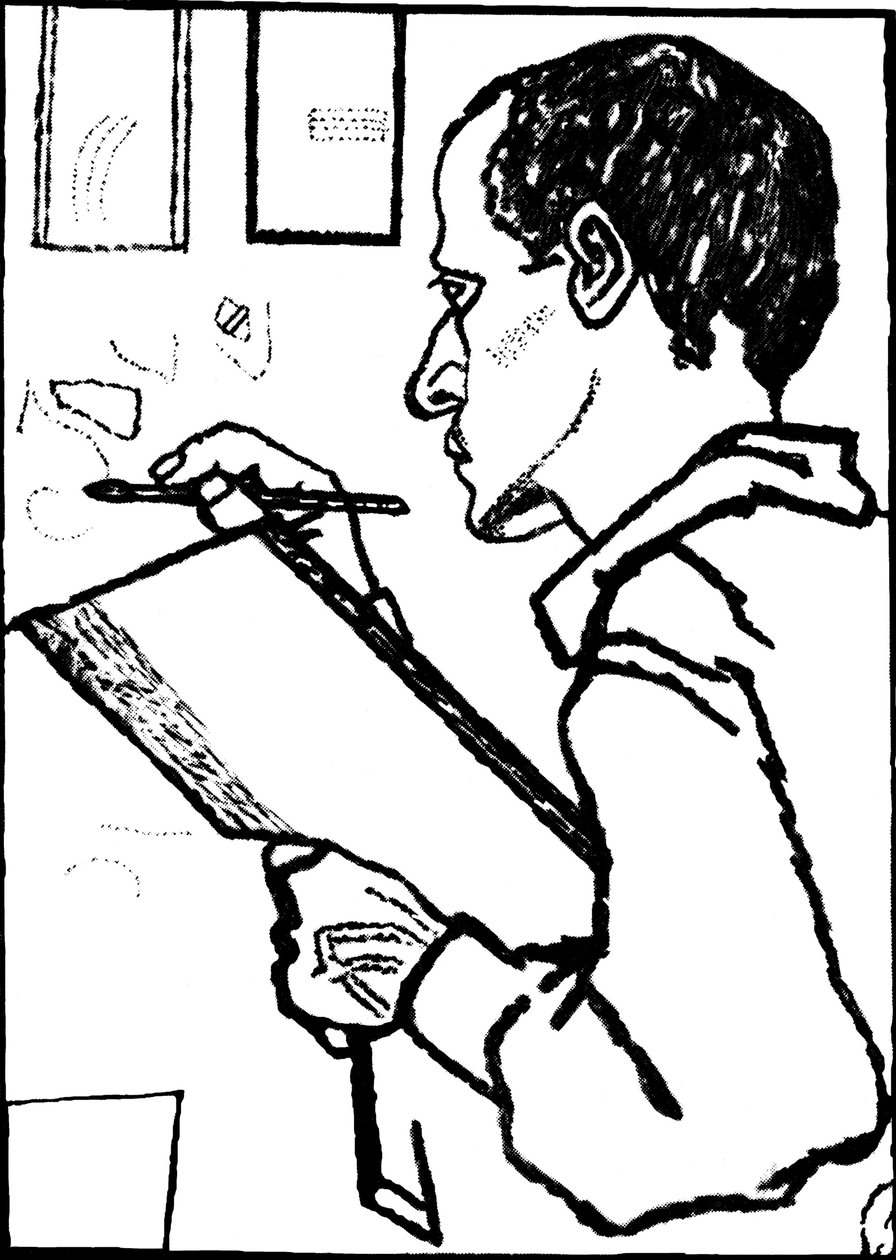 Självporträtt, 1925. av Pawel Nikolajewitsch Filonow