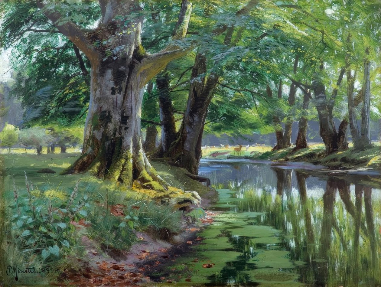 P.Mönsted, Sommar vid skogsbäcken av Peder Monsted