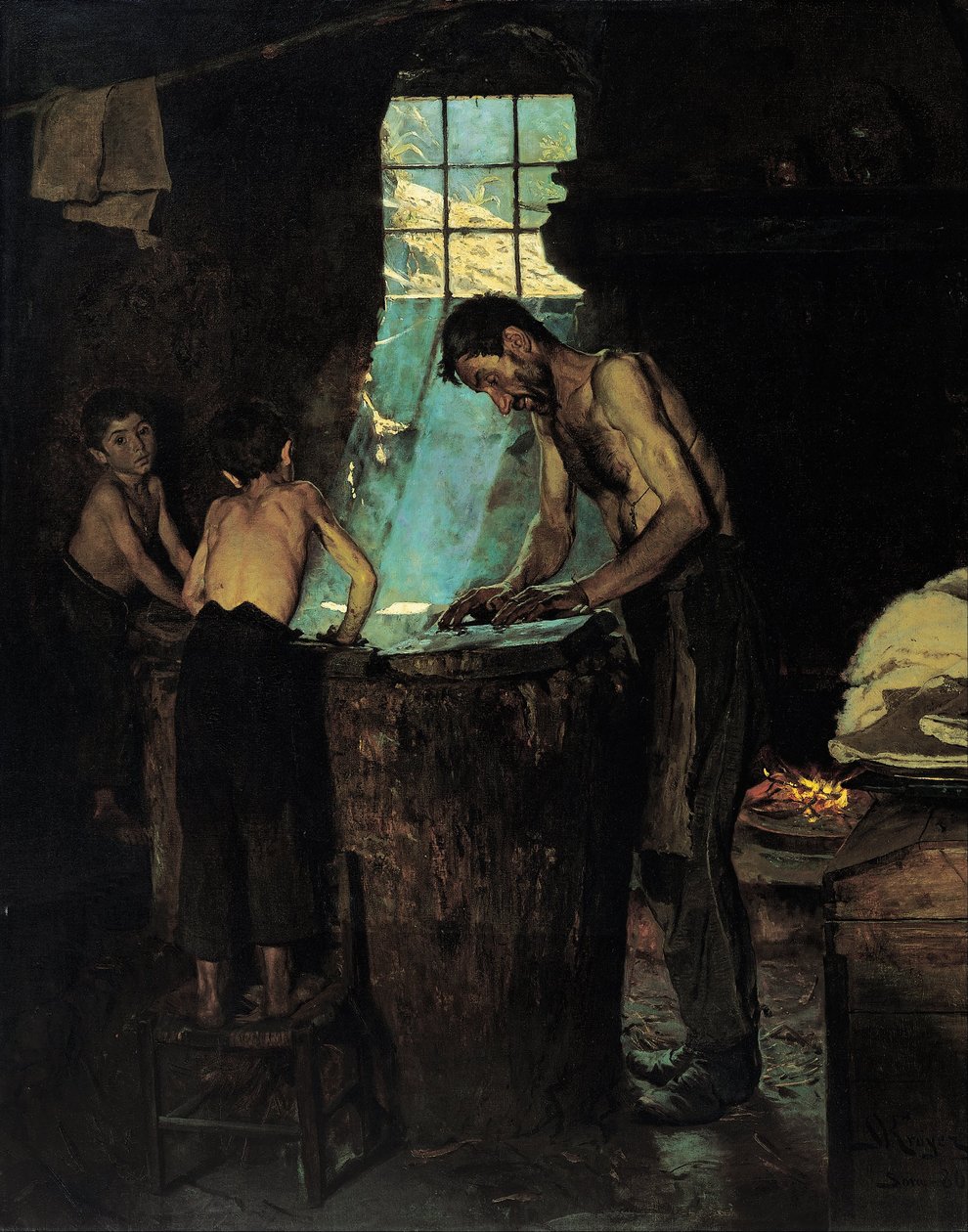 Italien village hatters av Peder Severin Krøyer