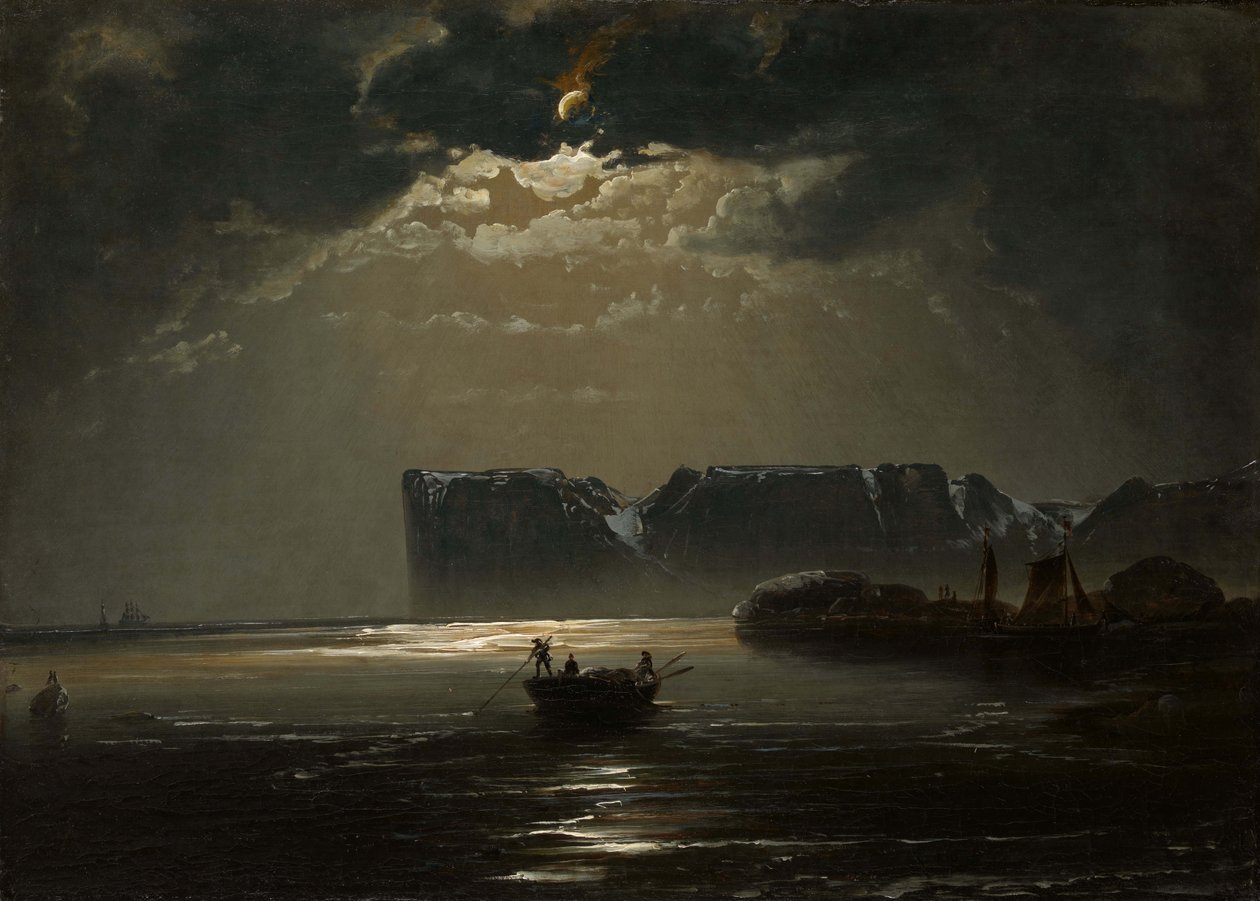 Nordkap vid månsken, 1848. av Peder Balke