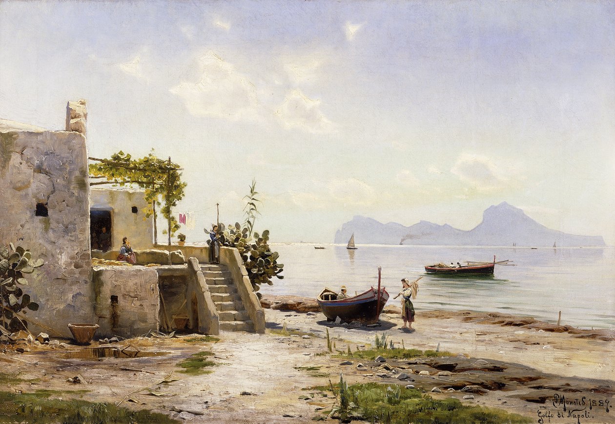 Från Sorrento, mot Capri av Peder Monsted