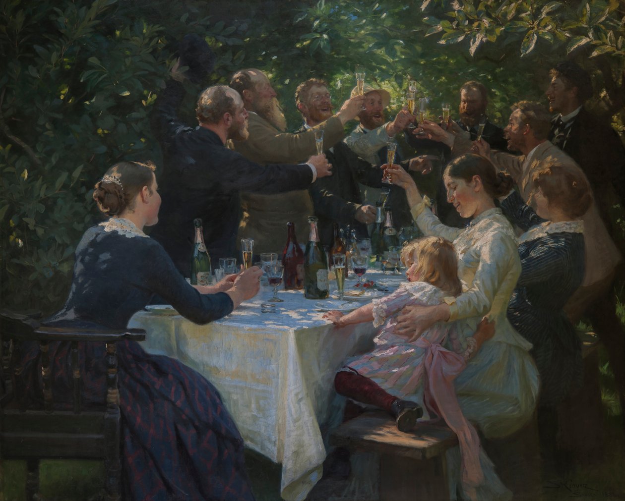 Hipp, hipp, hurra!, 1888. av Peder Severin Krøyer