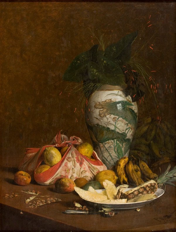  Still Life with Vase and FruitnPortugues: Natureza-Morta com Vaso e Frutasn av Pedro Alexandrino Borges