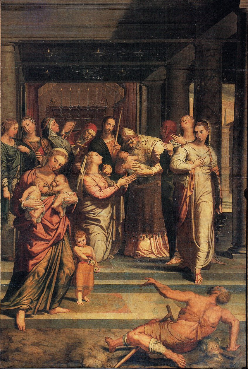 La Purificación de la Virgen en el templo av Pedro Campaña